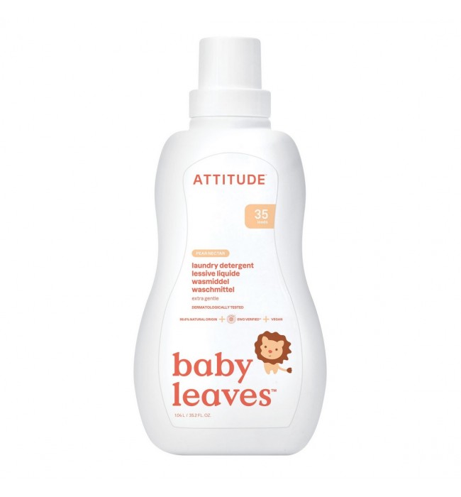 Baby Laundry Detergent - Pear Nectar, baby leaves, ATTITUDE