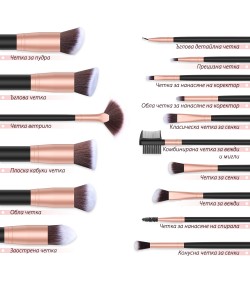 BESTOPE Makeup Brushes 16 Pcs Makeup Brush Set Premium Synthetic Foundation