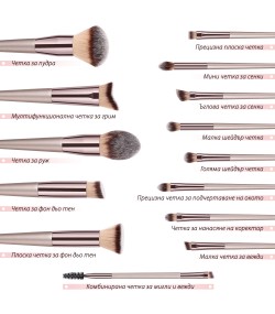 BESTOPE Makeup Brushes, Conical Handle Professional Premium Synthetic Makeup Brush Set Kit With Case Bag