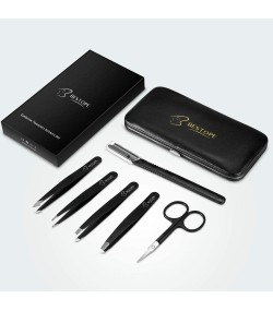 BESTOPE Eyebrow Tweezers Professional Set 6 Pcs