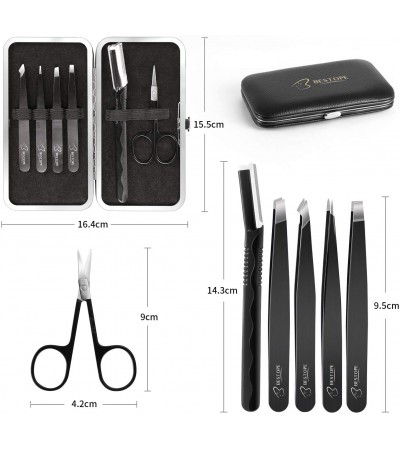 BESTOPE Eyebrow Tweezers Professional Set 6 Pcs