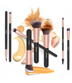 BESTOPE Makeup Brushes 16 Pcs Makeup Brush Set Premium Synthetic Foundation