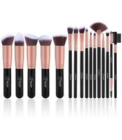 BESTOPE Makeup Brushes 16 Pcs Makeup Brush Set Premium Synthetic Foundation