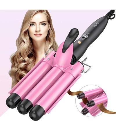 BESTOPE Hair Curling Iron with 3 Barrels - Pink