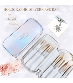 Makeup Brushes with Shiny Case Mermaid BESTOPE 10 Pcs