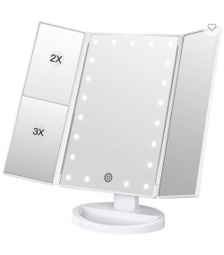 Cosmetic Makeup Mirror, LED Lights, White - Bestope