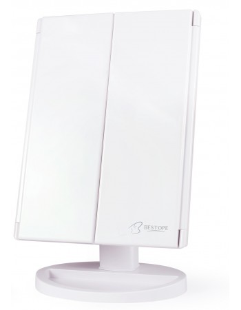 Cosmetic Makeup Mirror, LED Lights, White - Bestope