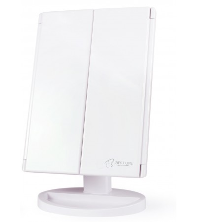 Cosmetic Makeup Mirror, LED Lights, White - Bestope