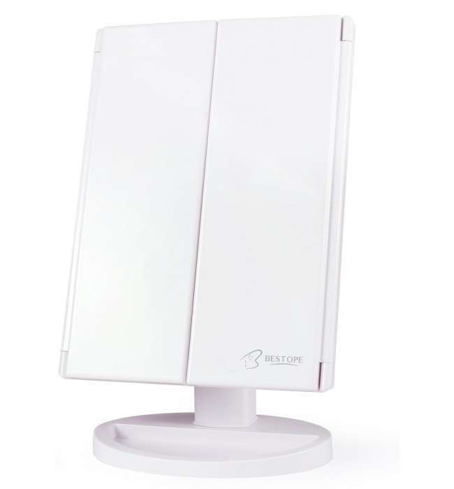 Cosmetic Makeup Mirror, LED Lights, White - Bestope