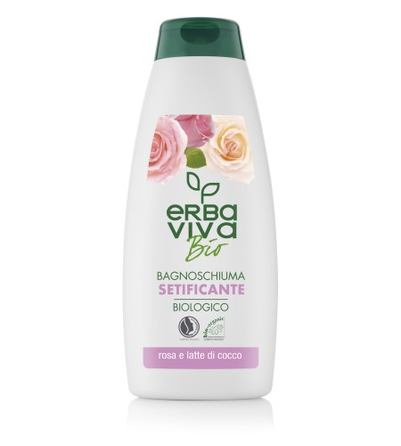 Хидратиращ душ гел с роза и кокосово мляко Erba Viva Bio 500 мл.