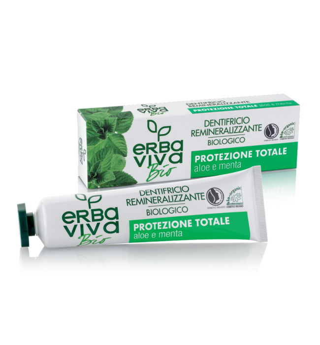 Erba Viva Bio Органична реминерализираща паста за зъби с Алое Вера и Мента 75 мл