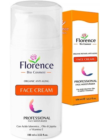 Organic Anti Aging face cream with Hyaluronic Acid Florence Organics 100 ml.