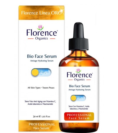 Organic Vitamin C Serum & Hyaluronic Acid for Face, Neck and Eye contour 30 ml. Florence Organics