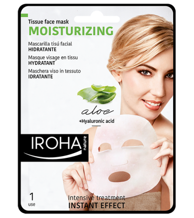 IROHA Soothing & Hydrating Face Sheet Mask with Aloe Vera and Hyaluronic Acid