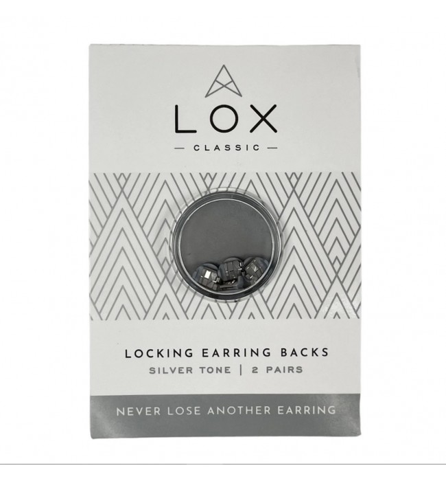 LOX Classic locking earring backs Silver