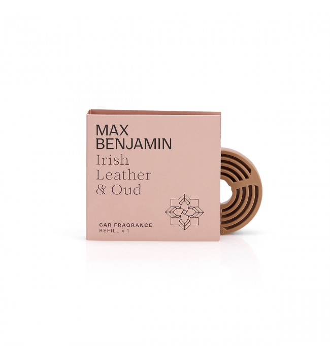 Irish leather and oud Luxury Car Fragrance Refill Max Benjamin