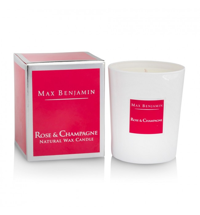 Max Benjamin Luxury Natural Candle Rose & Champagne