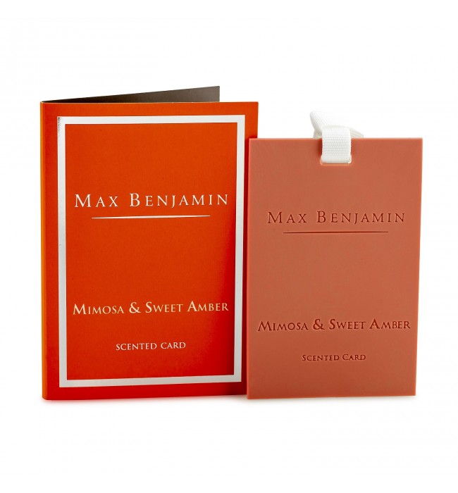 Mimosa & Sweet Amber Luxury Scented Card Max Benjamin