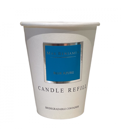 Blue Azure Luxury Natural Candle Refill Max Benjamin