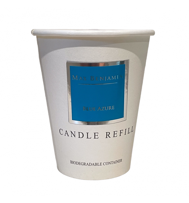 Blue Azure Luxury Natural Candle Refill Max Benjamin