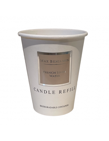 French Linen Water Luxury Natural Candle Refill Max Benjamin