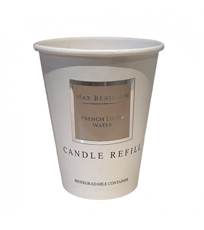 French Linen Water Luxury Natural Candle Refill Max Benjamin