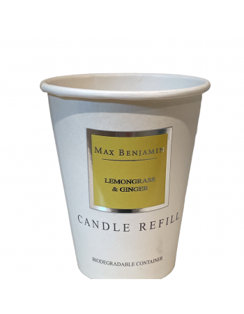 Lemongrass and Ginger Luxury Natural Candle Refill Max Benjamin