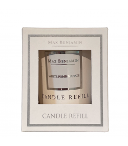 White Pomegranate Luxury Natural Candle Refill Max Benjamin