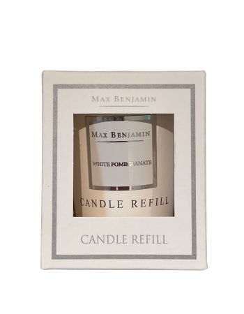 White Pomegranate Luxury Natural Candle Refill Max Benjamin