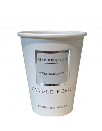 White Pomegranate Luxury Natural Candle Refill Max Benjamin