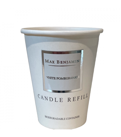 White Pomegranate Luxury Natural Candle Refill Max Benjamin