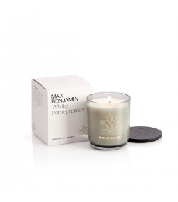 White Pomegranate Luxury Natural Candle Max Benjamin
