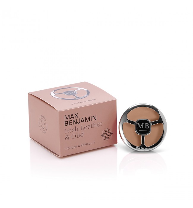 Luxury Car Fragrance Irish leather and oud Max Benjamin