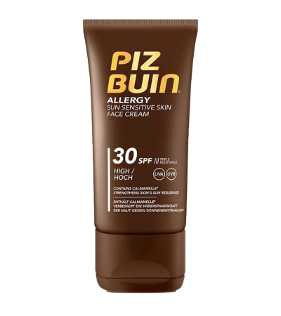 PIZ BUIN Слънцезащитен крем за лице за алергична и чувствителна кожа SPF 30 50 мл.