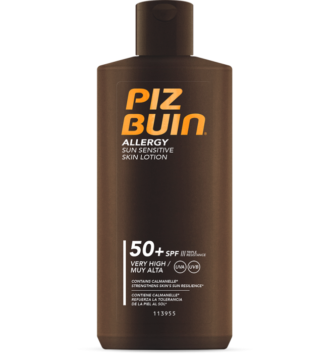 PIZ BUIN Allergy Sun sensitive skin lotion SPF50+ 200 ml.