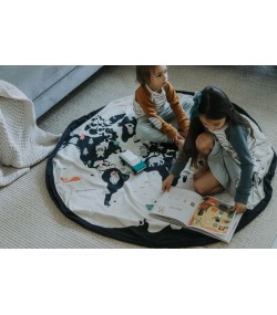 Торба за съхранение на играчки (карта на света и звезди) Play & Go - килим за игра