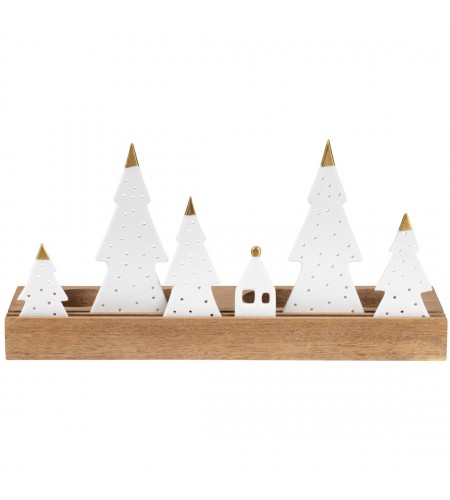 Illuminated decoration fir trees