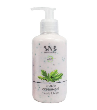 SNB Professional Hands and Body Cream-Gel with Aloe Vera Spheres and Aragula extract 250 ml.