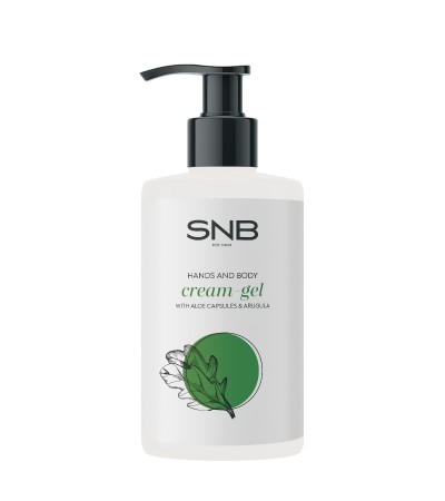 SNB Professional Hands and Body Cream-Gel with Aloe Vera Spheres and Aragula extract 250 ml.
