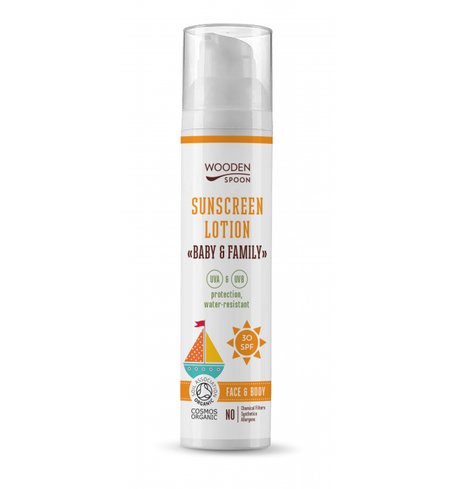 Sunscreen Lotion "Baby&Family" SPF30 WOODEN SPOON 100 ml.