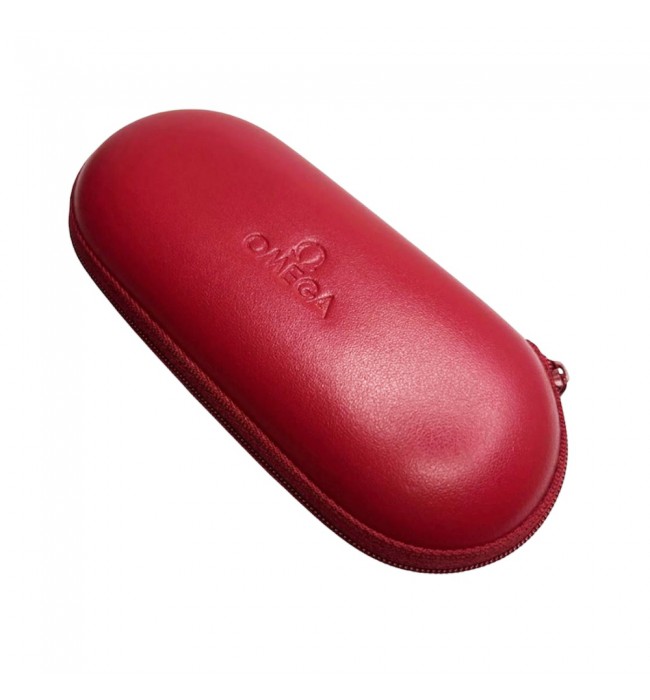 Omega Red Travel Watch Case – Zippered, Foam Insert for 1 Watch