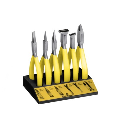 Bergeon 6283 assortment of 6 pliers with corrugated nose