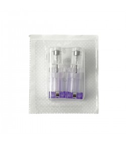 1 pair ear studs Easy Piercy Classic, white, brilliant imitation