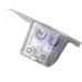 1 pair ear studs Easy Piercy Classic, white, brilliant imitation