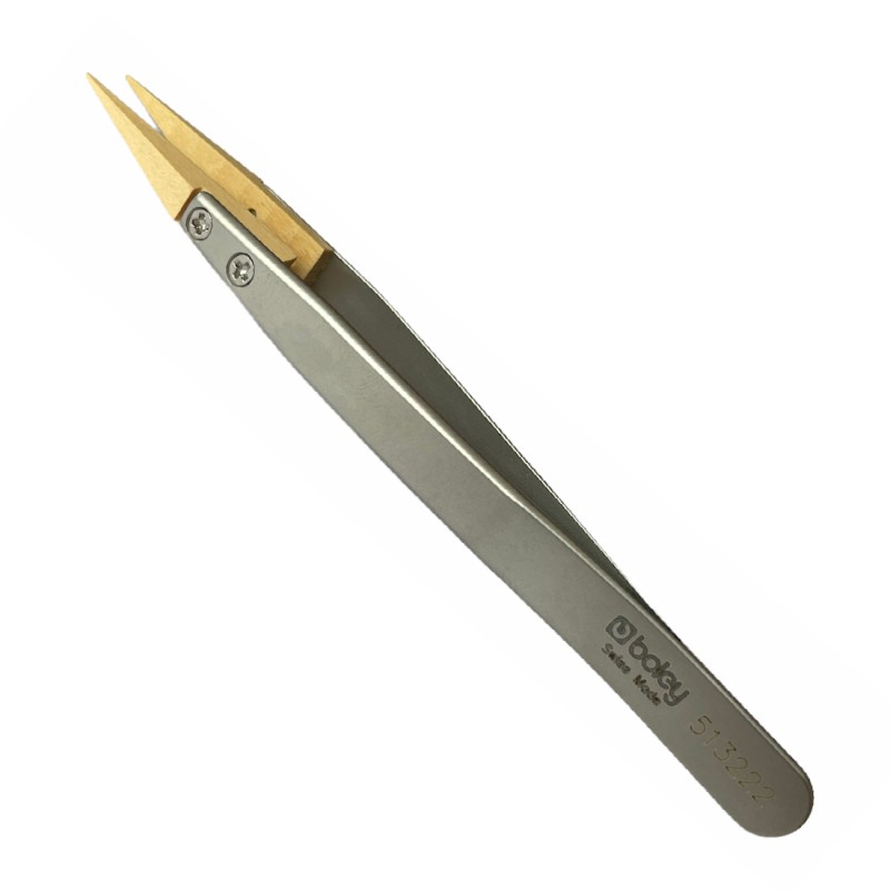 Boley antimagnetic tweezers with wooden tips 130 mm Boley antimagnetic tweezers with wooden tips 130 mm