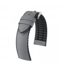 Hirsch Arne Grey/Silver Watch Strap 20mm 0925094030-2-20