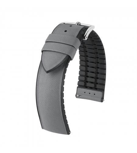 Hirsch Arne Grey/Silver Watch Strap ...