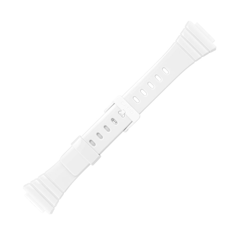 Бял пластмасов каишка за часовник Casio 10435868 за W-215H, 14 мм Бял пластмасов каишка за часовник Casio 10435868 за W-215H, 14 мм