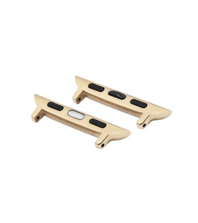 Adapter for Apple Watch Hirsch, Gold, Attachment width in 22 mm, ref. AD1000-1-44