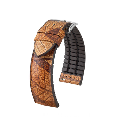 Hirsch Leaf brown watch strap 20 mm 0921046010-2-20